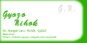 gyozo mihok business card